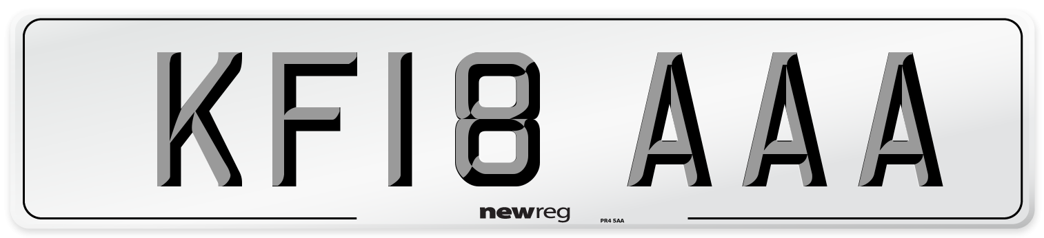 KF18 AAA Number Plate from New Reg